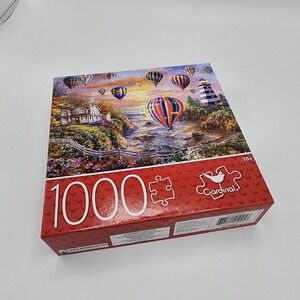 Cardinal 1000 piece new sealed hot air balloon‎ lighthouse country scene puzzle